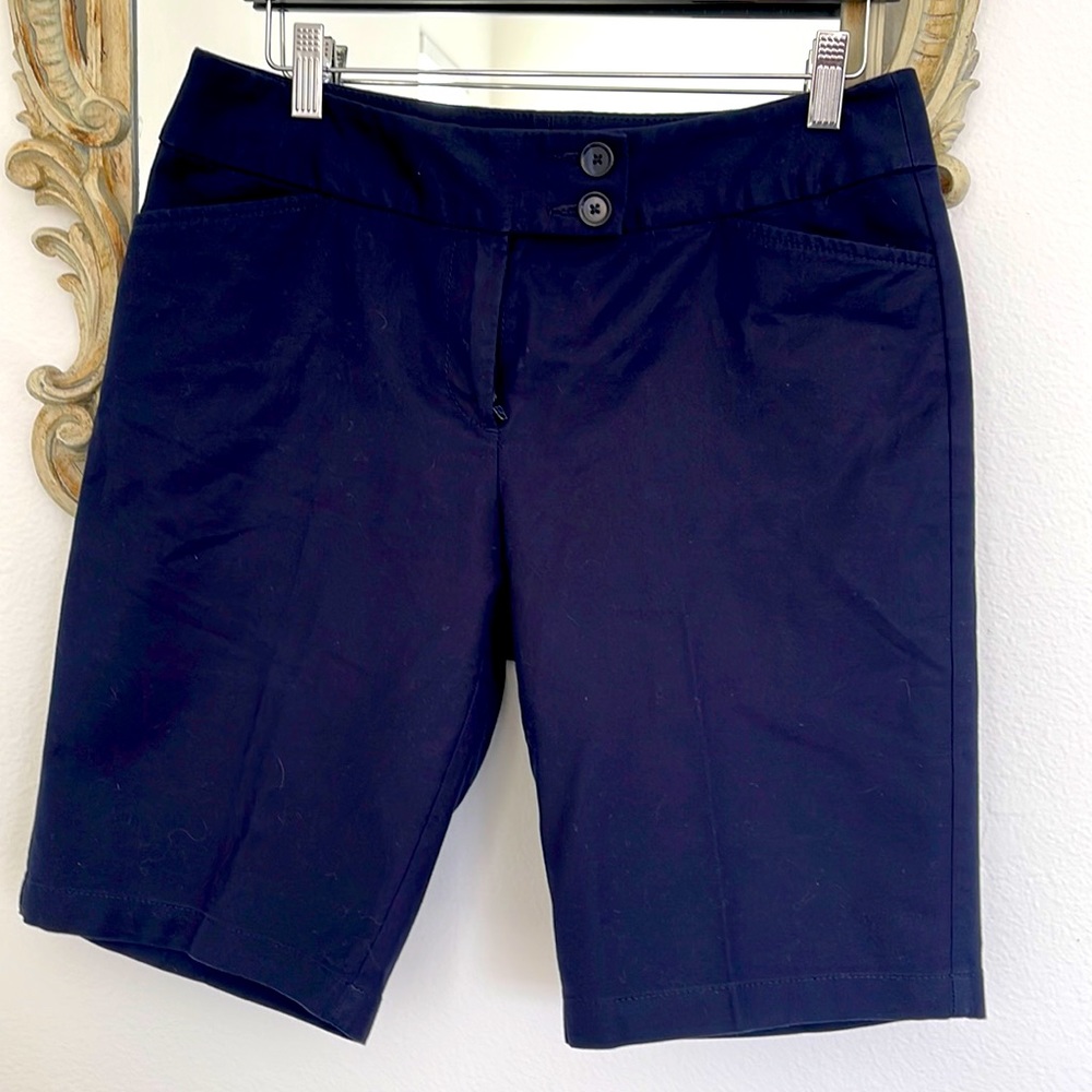 Ann Taylor curvy fit navy long shorts
